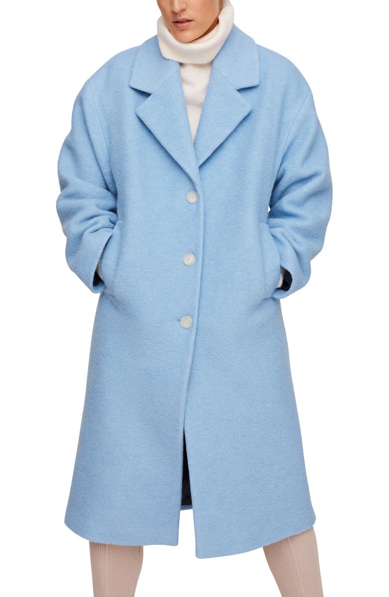 MANGO Oversize Wool Blend Coat, Main, color, 