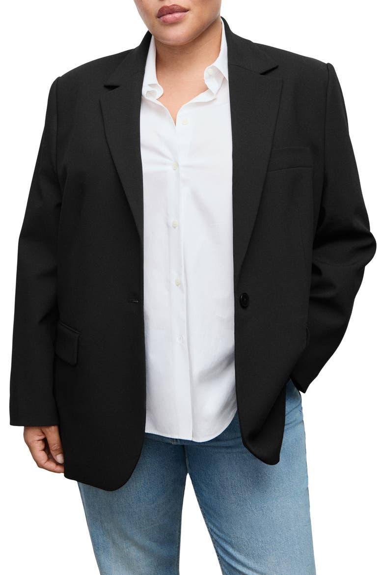 Straight Suit Jacket, Main, color, BLACK