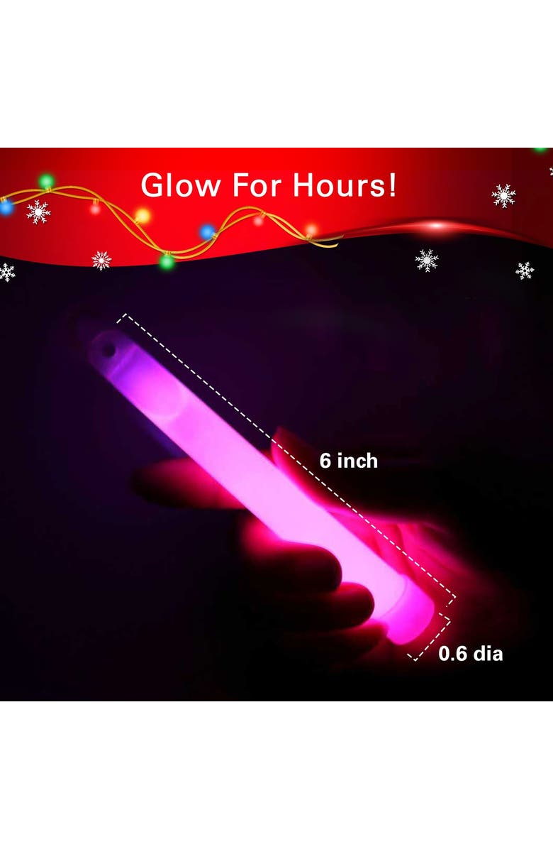 Sperric 25-Piece Assorted Neon Glow Light Stick Party Set, Alternate, color, Assorted