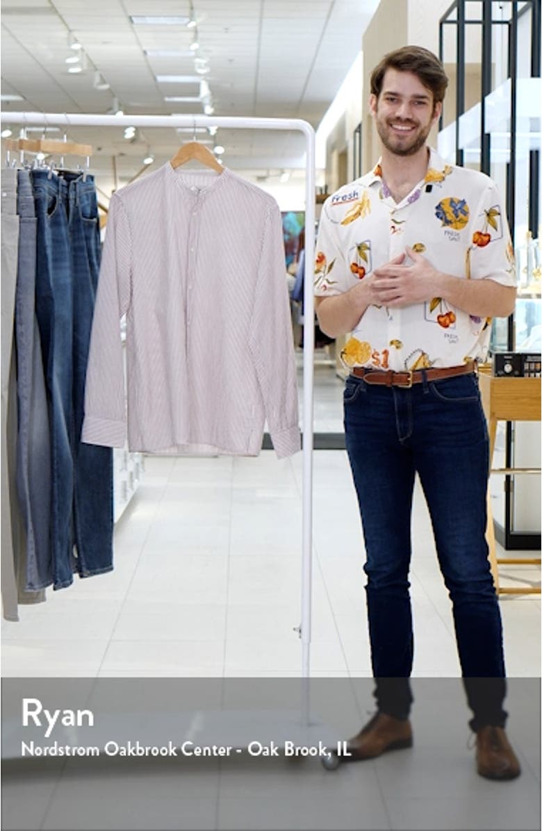 Gaston Rustic Stripe Button-Up Shirt, sales video thumbnail