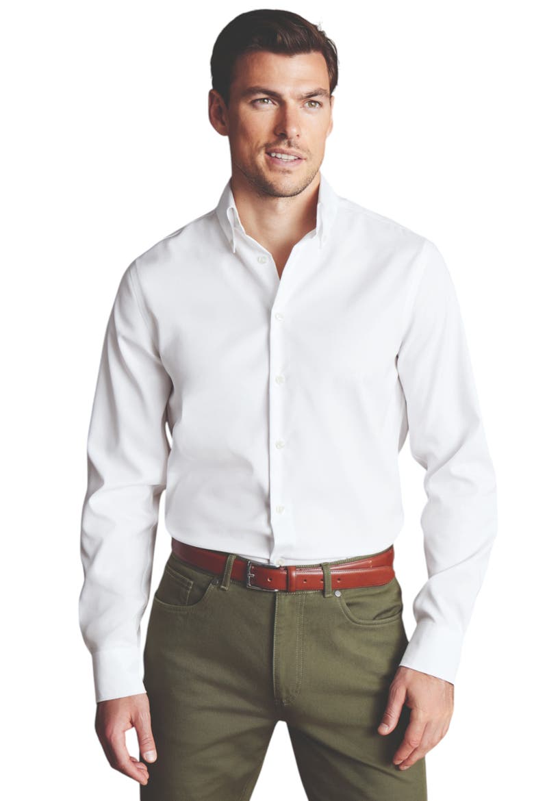 Non-Iron Oxford Shirt, Main, color, White