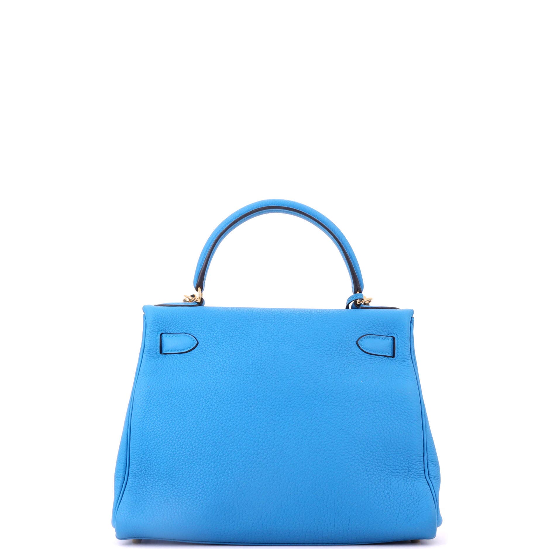 Pre-Owned Hermes Kelly Handbag Blue Togo with Gold Hardware 28, Alternate, color, Bleu Zanzibar