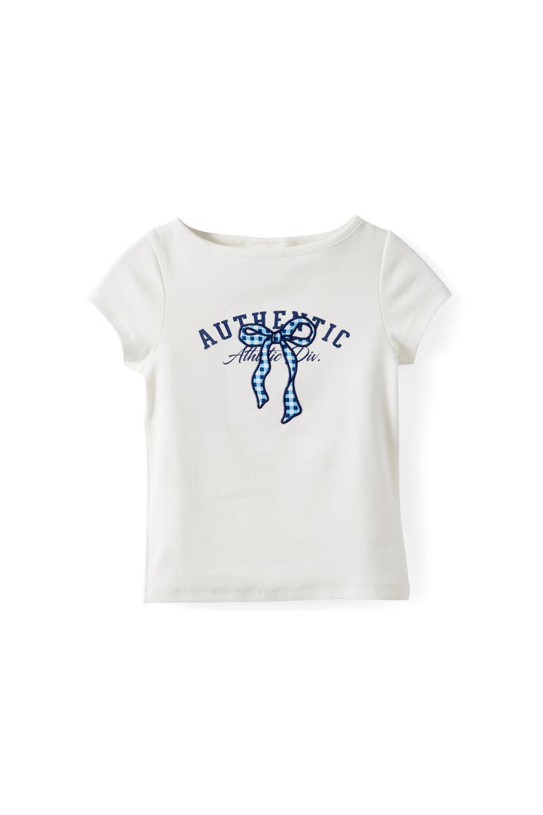 Kid's Fitted Short Sleeve Essential Boat Neck Tee, Main, color, Vanilla Authentic