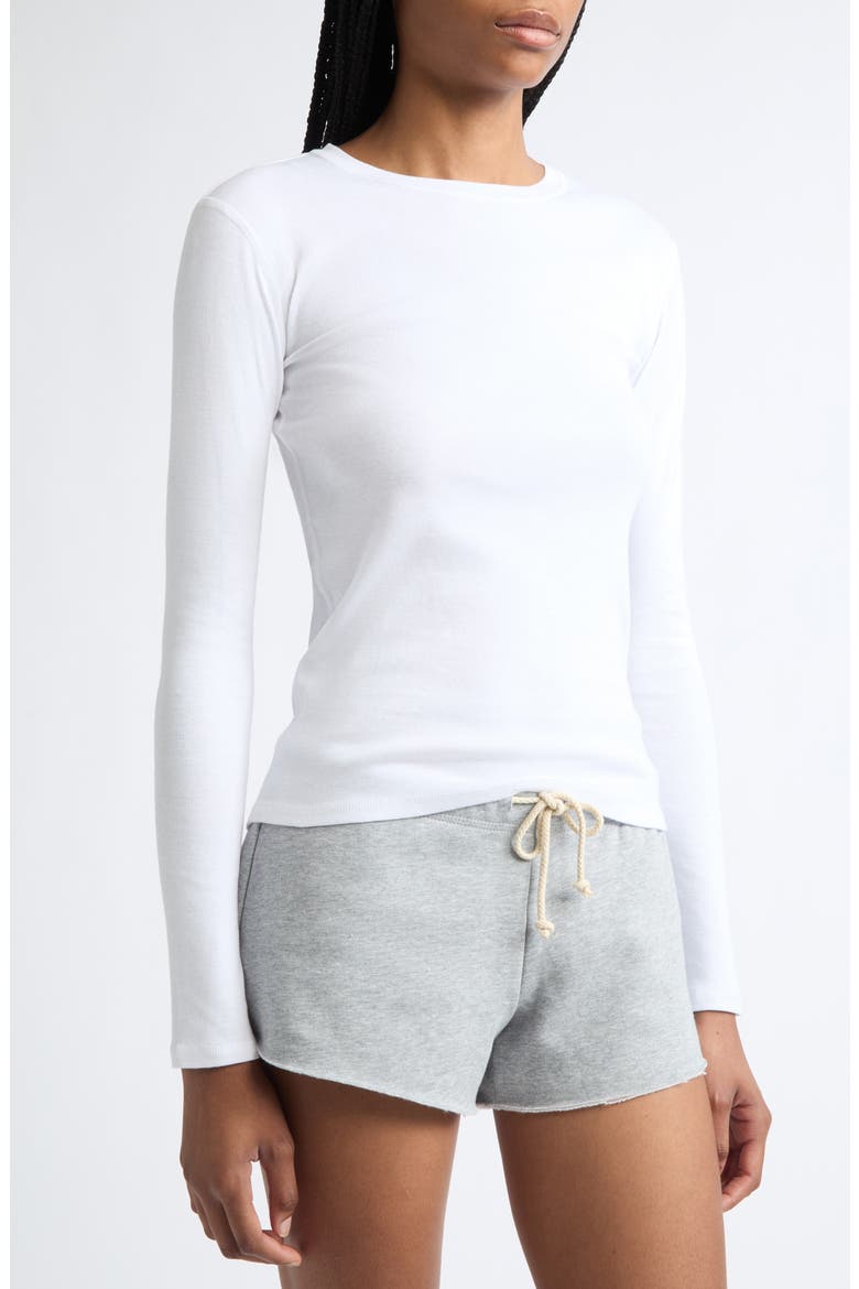 x Fruit of the Loom Slim Fit Long Sleeve T-Shirt, Alternate, color, WHITE