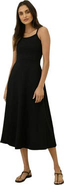 Pact Organic Cotton Fit & Flare Midi Dress