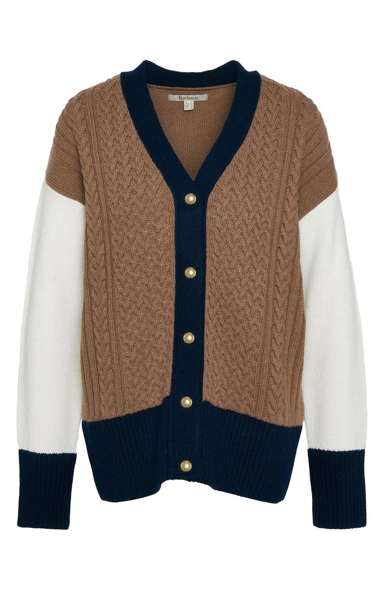 Barbour Marcy Colorblock Mixed Stitch Cardigan, Alternate, color, Multi