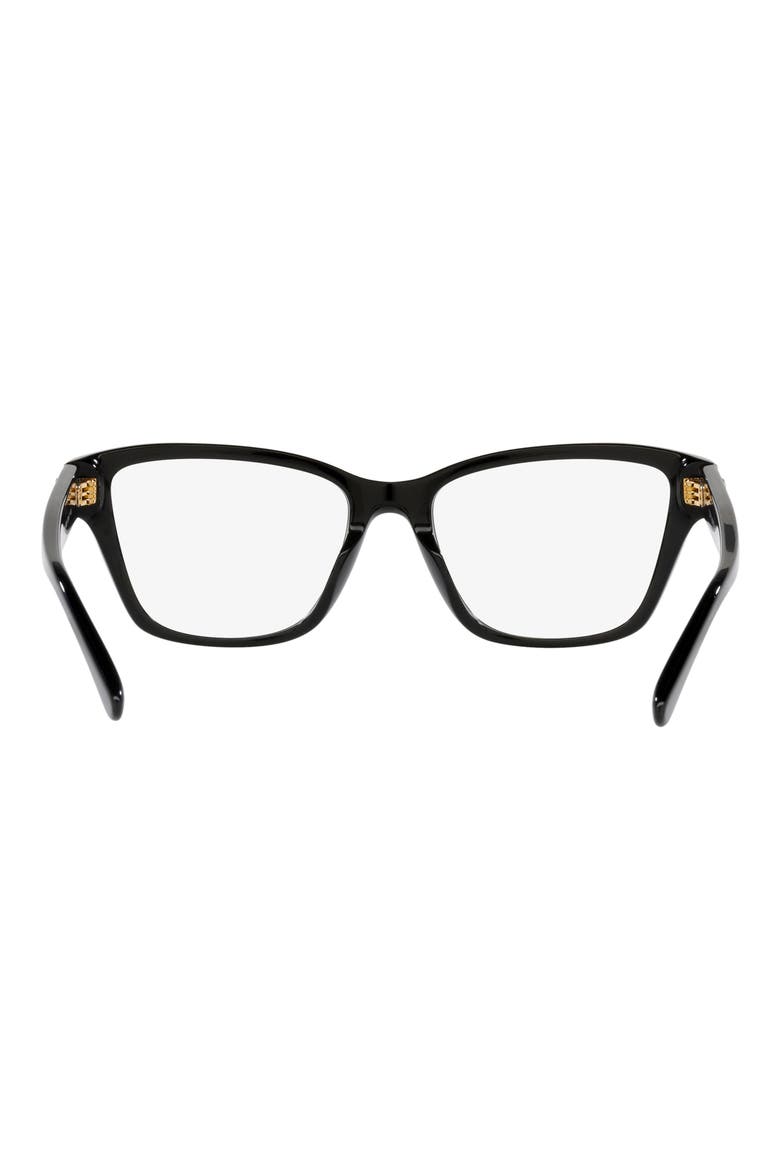 53mm Rectangular Optical Glasses, Alternate, color, BLACK