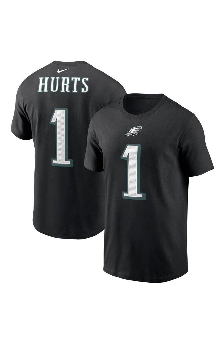 Nike Men's Nike Jalen Hurts Black Philadelphia Eagles Player Name & Number T-Shirt, Alternate, color, 
