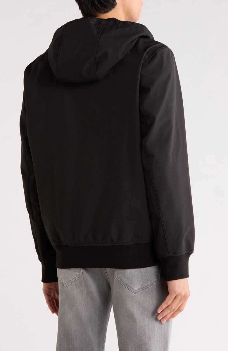 Tommy Hilfiger Water Resistant Hooded Softshell Jacket, Alternate, color, Black