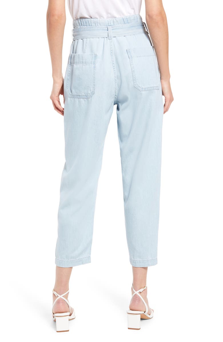 AG Renn Paperbag Waist Straight Leg Jeans, Alternate, color, Roxbury