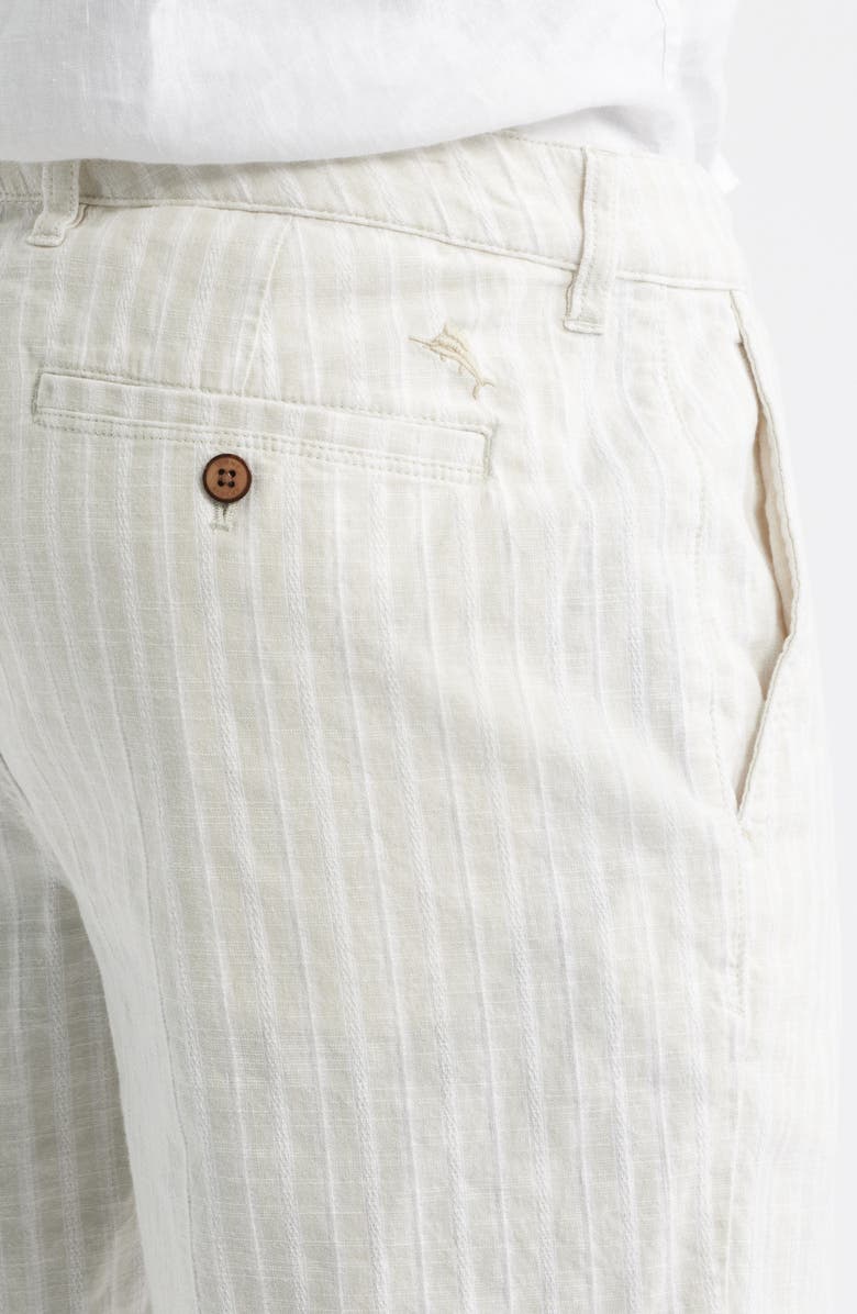 Tommy Bahama Stripe Cotton Blend Chino Shorts, Alternate, color, Spray