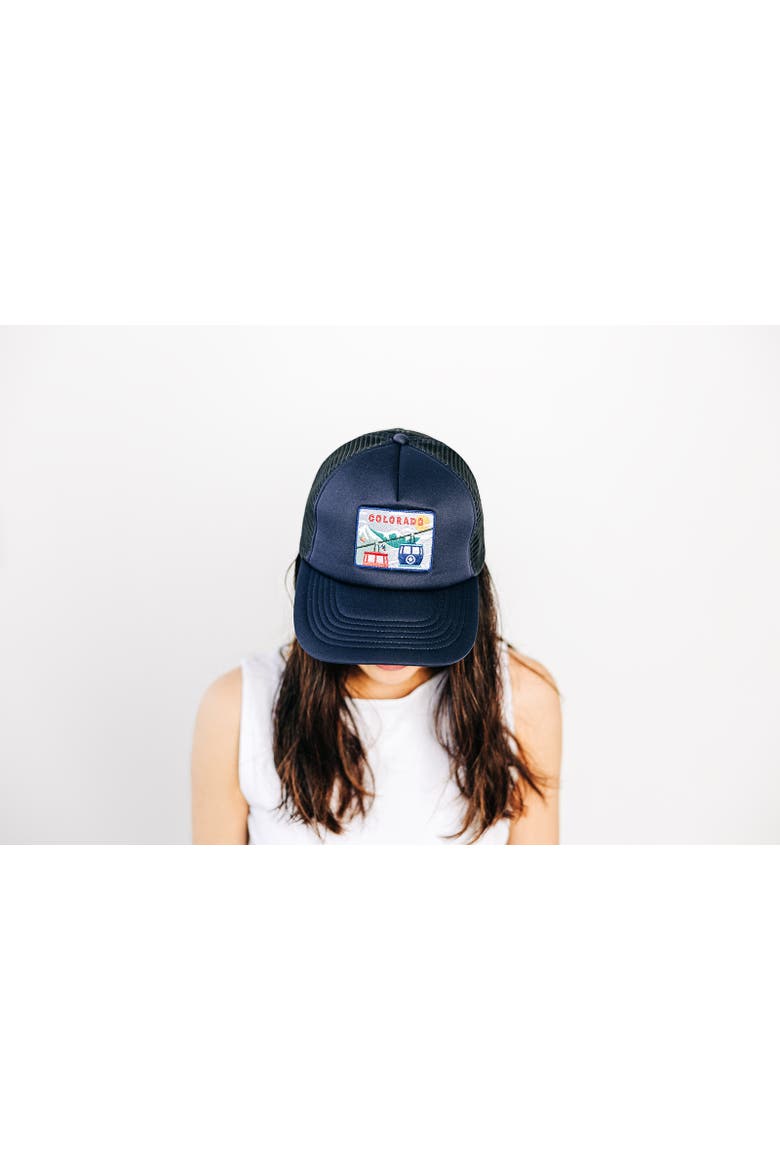Colorado Postcard Trucker Hat - Adult, Alternate, color, Navy