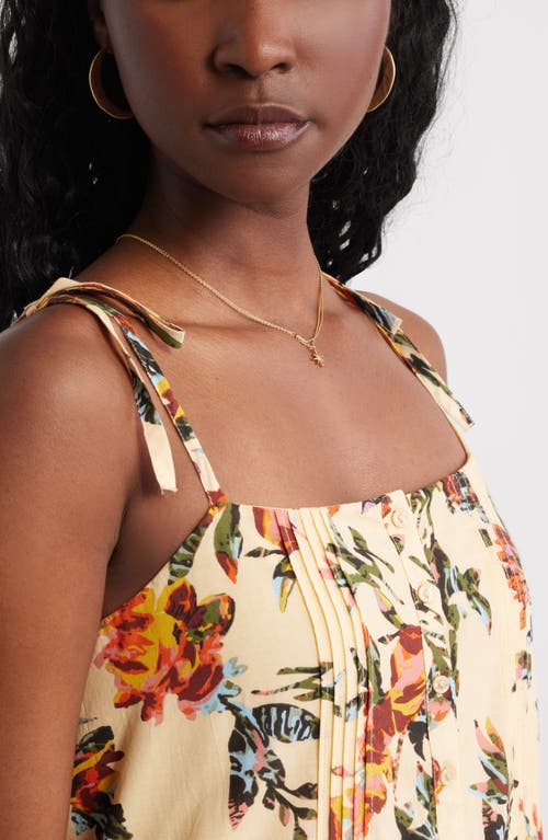 Treasure & Bond Tie Shoulder Tiered Maxi Dress In Multi