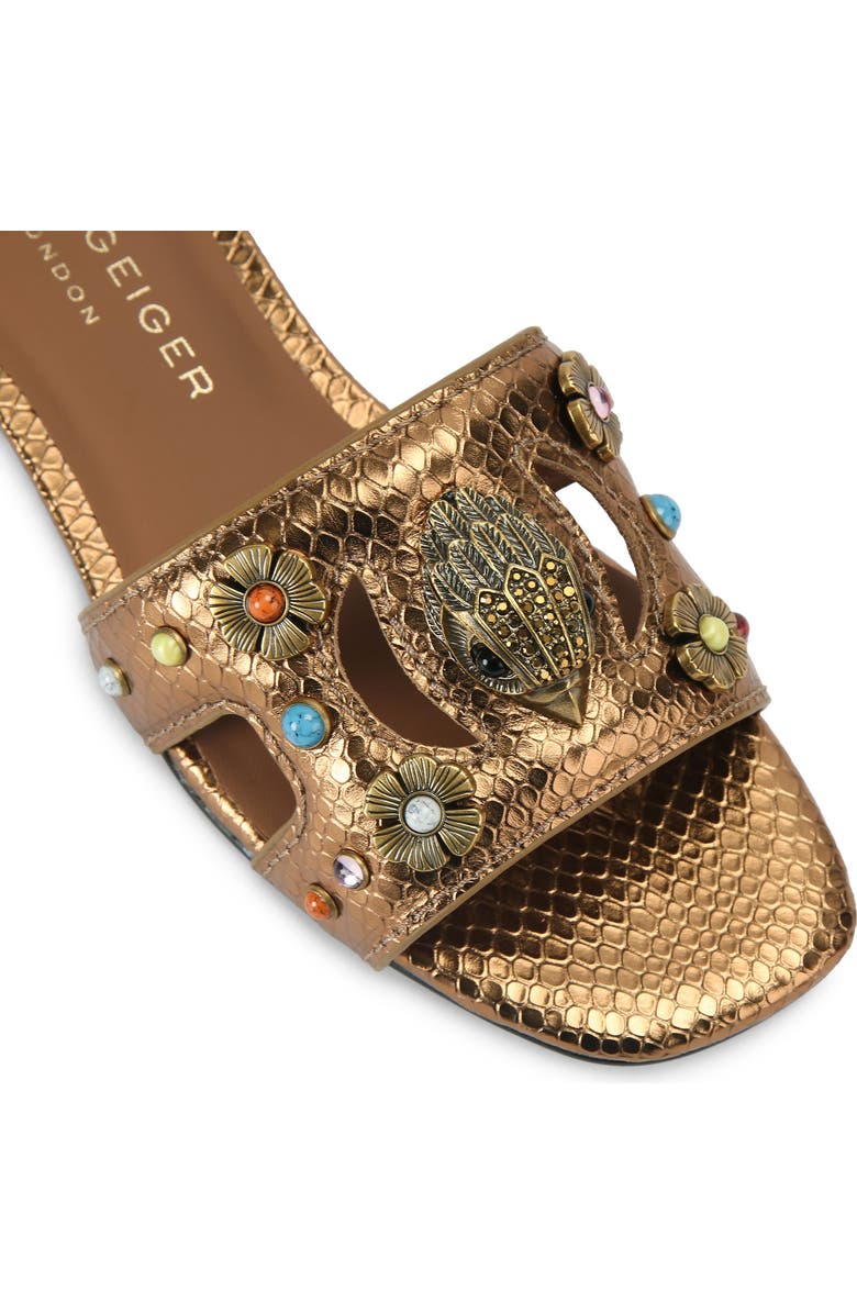 Kurt Geiger London Eagle Hardware Slide Sandal, Alternate, color, Open Brown