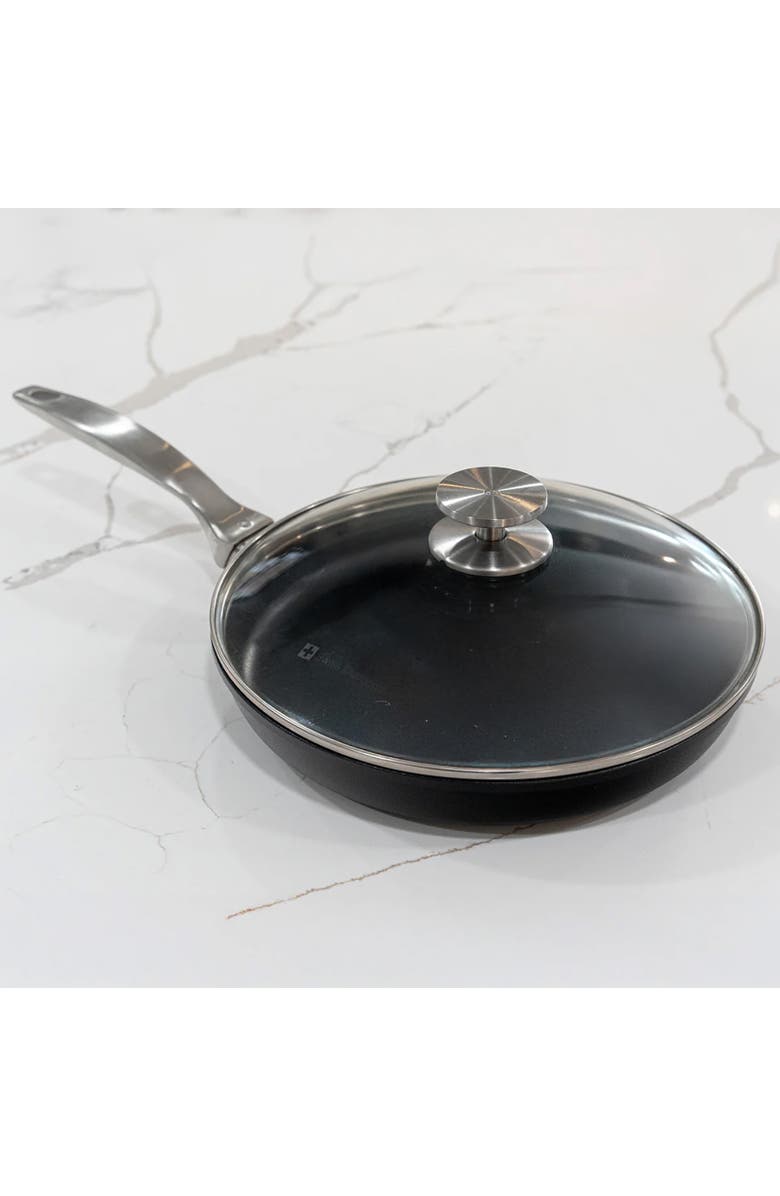 Swiss Diamond CHD Nonstick Fry Pan, 10.25-Inch with Lid, Alternate, color, Black