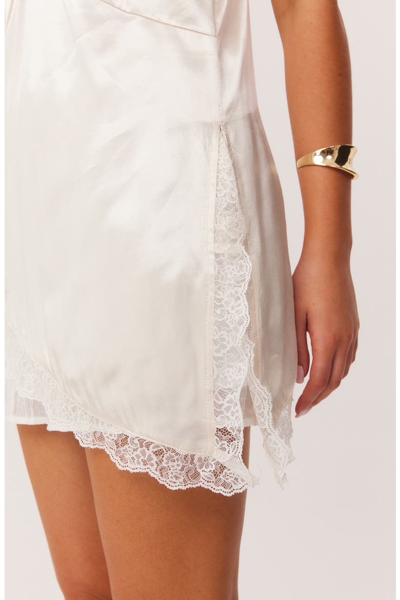 Toni Lace Trim Asymmetric Camisole, Alternate, color, CREME