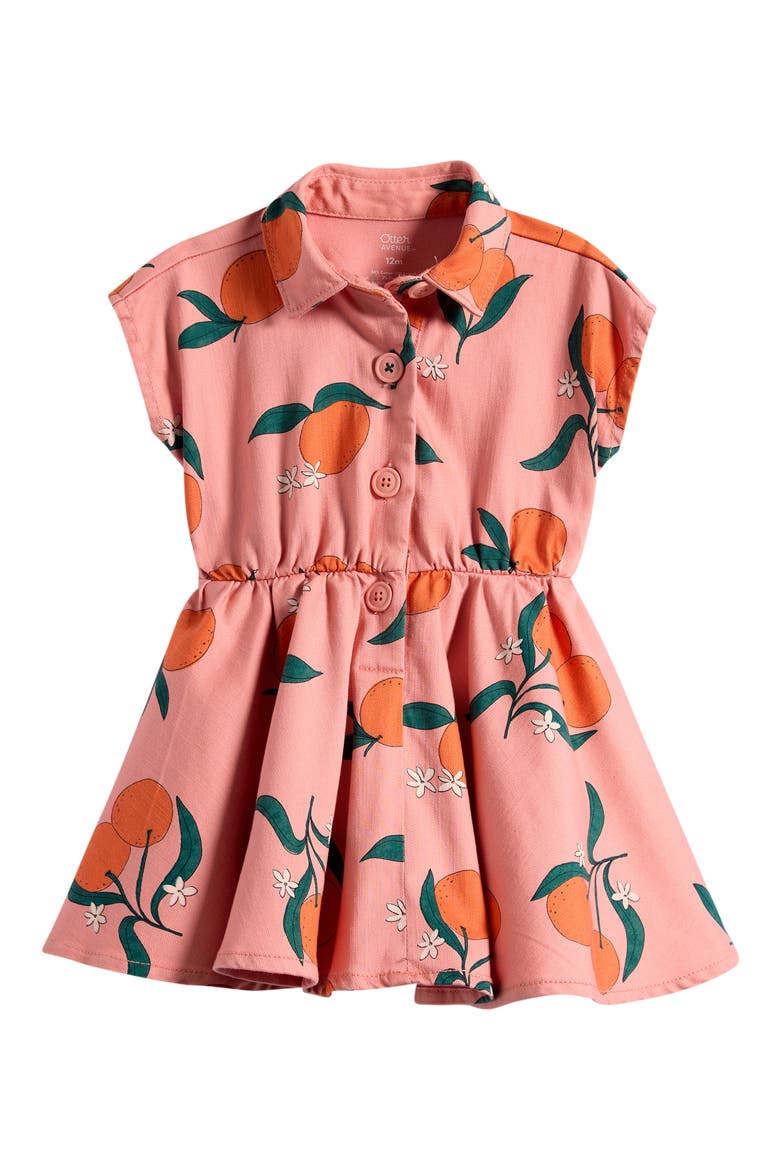 Kids' Print Twirl Dress, Main, color, ADOBE DUST PRINT