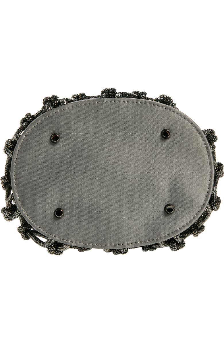 JUDITH LEIBER COUTURE Sparkle Net Pouch Bag, Alternate, color, Silver Hematite