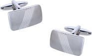 Trafalgar Diagonal Detailed Rhodium Cufflinks