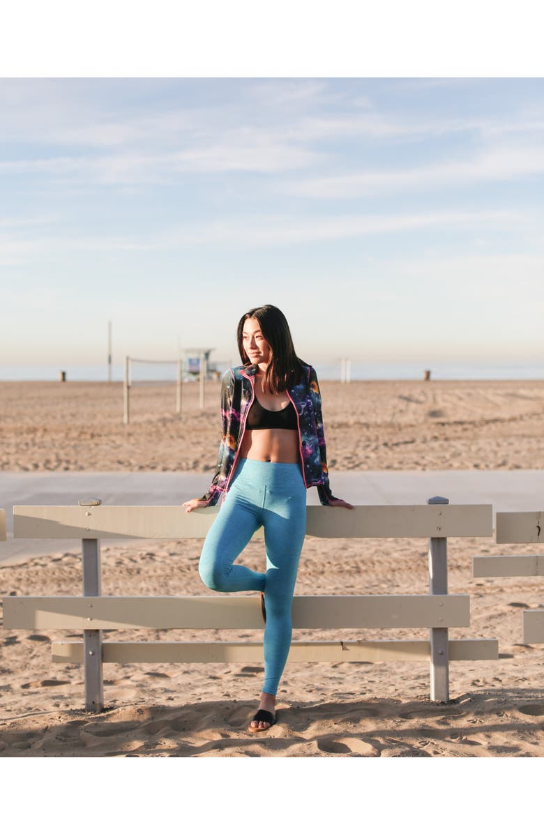 TUTUBLUE Women's Full Zip-Front Rash Guard Swim Top - UPF 50+, Alternate, color, Galaxy Nebula