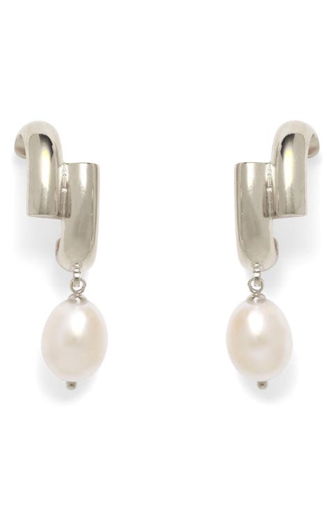 Cultured Pearl Shift Earrings