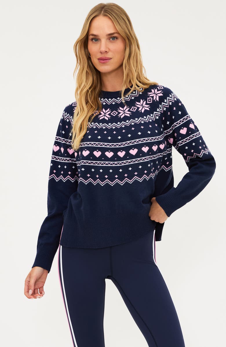 Beach Riot Elizabeth Sweater, Alternate, color, Snowy Peak Fairisle
