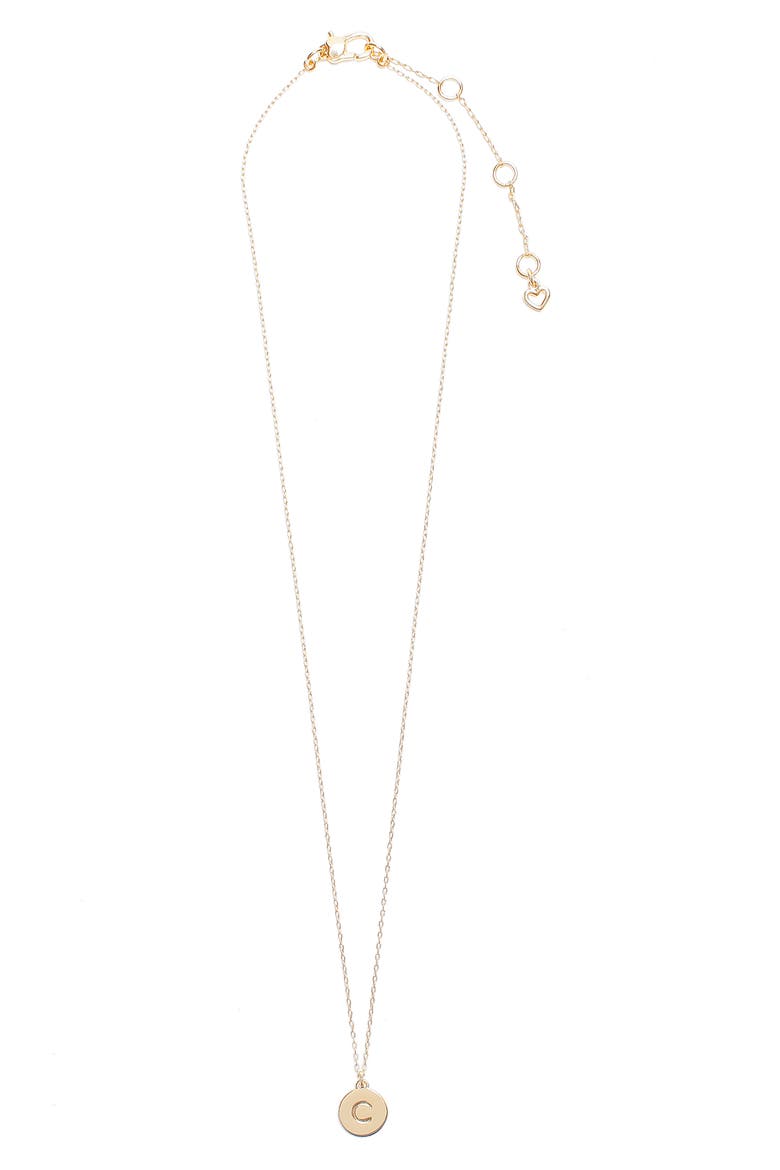mini initial pendant necklace, Main, color, GOLD - C
