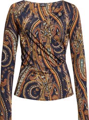 Etro Paisley Wrap Top