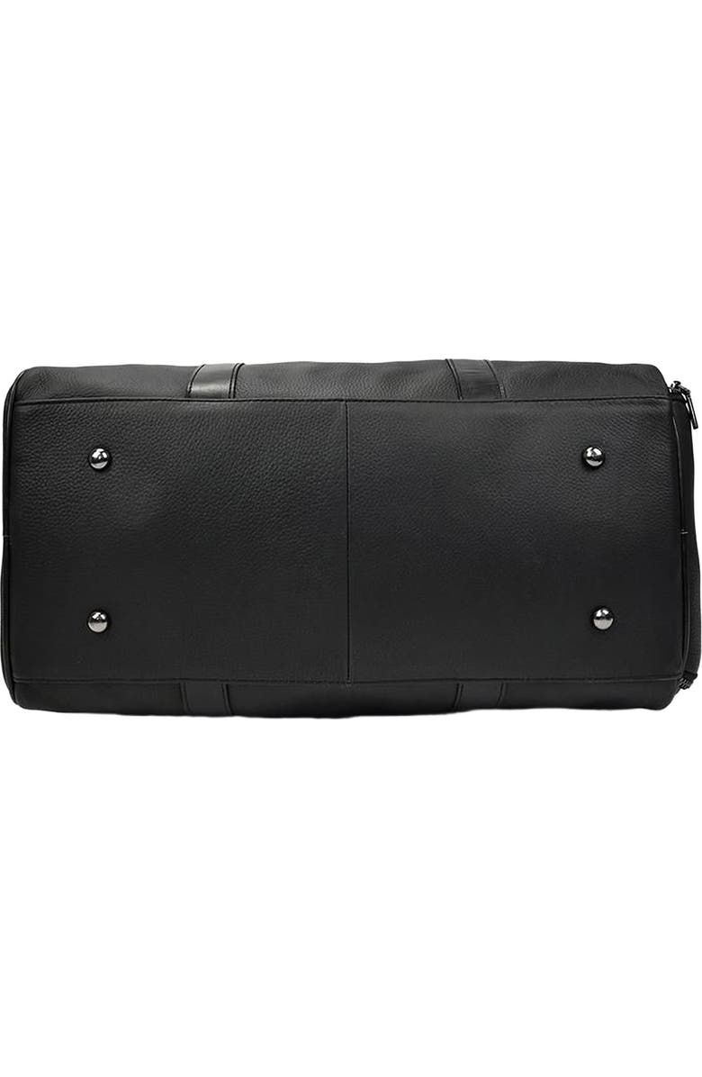 STEEL HORSE LEATHER The Endre Weekender | Vintage Leather Duffle Bag, Alternate, color, Black
