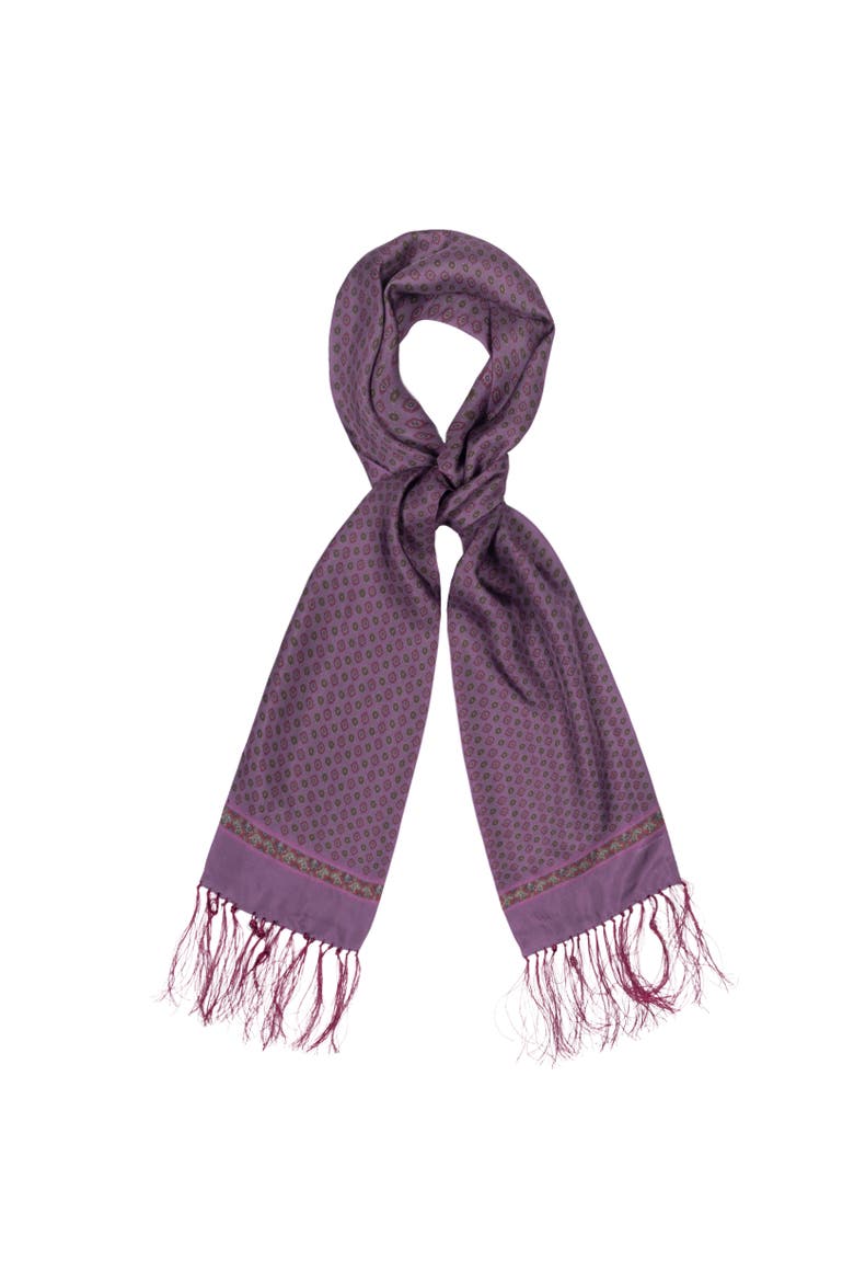 Foulard Tuxedo Scarf, Alternate, color, Plum Multi