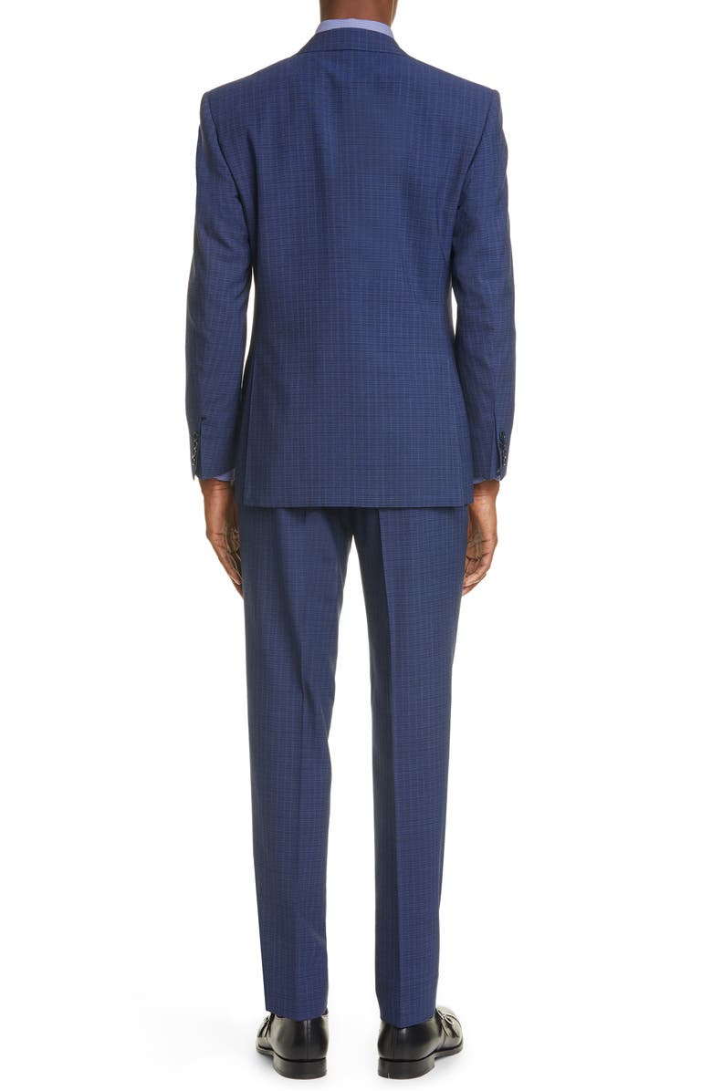 Canali Siena Soft Classic Fit Check Wool Suit, Alternate, color, 