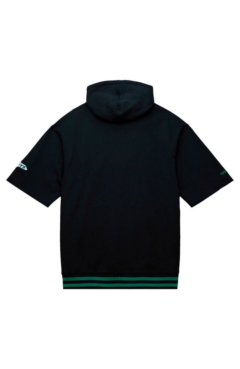 Mitchell & Ness Men's Mitchell & Ness Black New York Jets Pre-Game Short Sleeve Pullover Hoodie, Alternate, color, Black