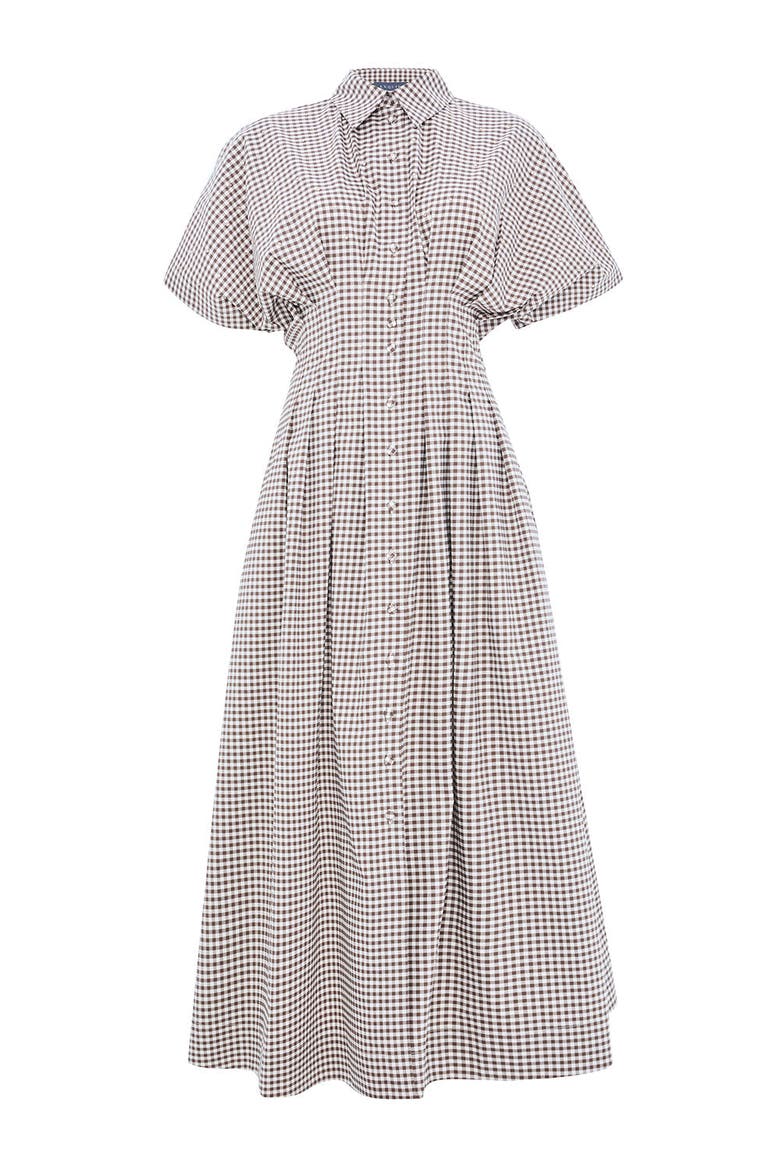 Jream Shirt Collar Midi Dress, Alternate, color, ECRU