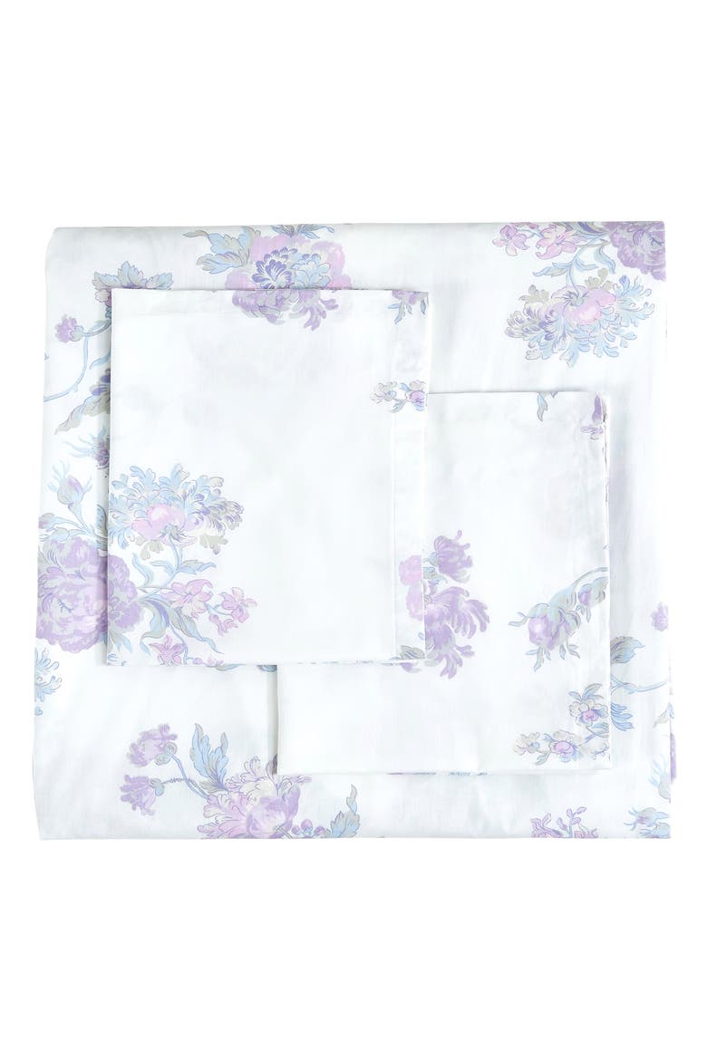 Rose Percale Cotton Duvet Cover & Sham Set, Main, color, VIOLET