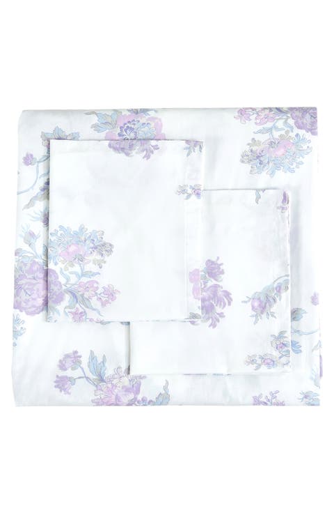 Rose Percale Cotton Duvet Cover & Sham Set
