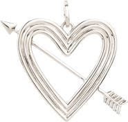 Adina Reyter XL Heart Arrow Sterling Silver Charm