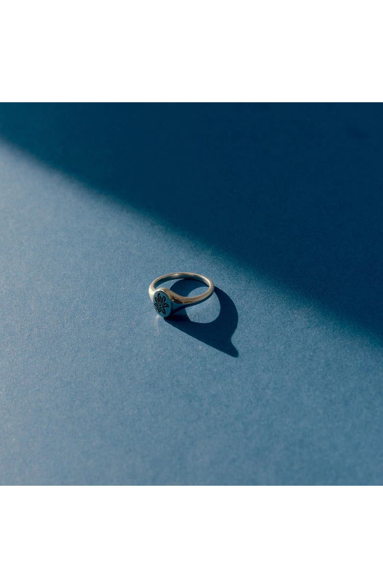 LOUPN Lotus Signet Ring, Alternate, color, Silver