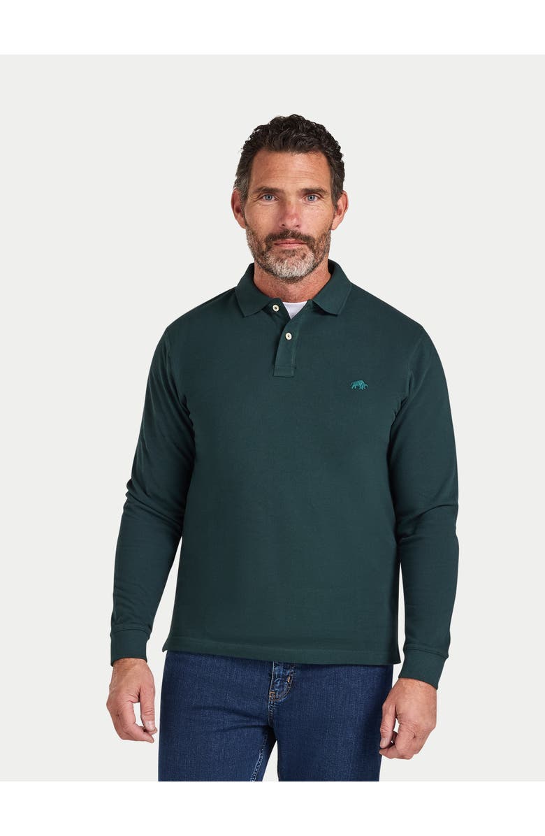 Raging Bull Long Sleeve Classic Pique Polo, Main, color, Forest