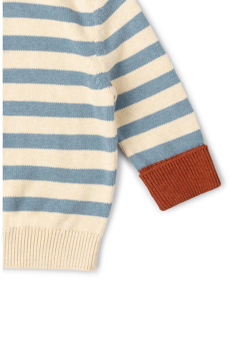 Kids' Stripe Organic Cotton Sweater, Alternate, color, BLUE