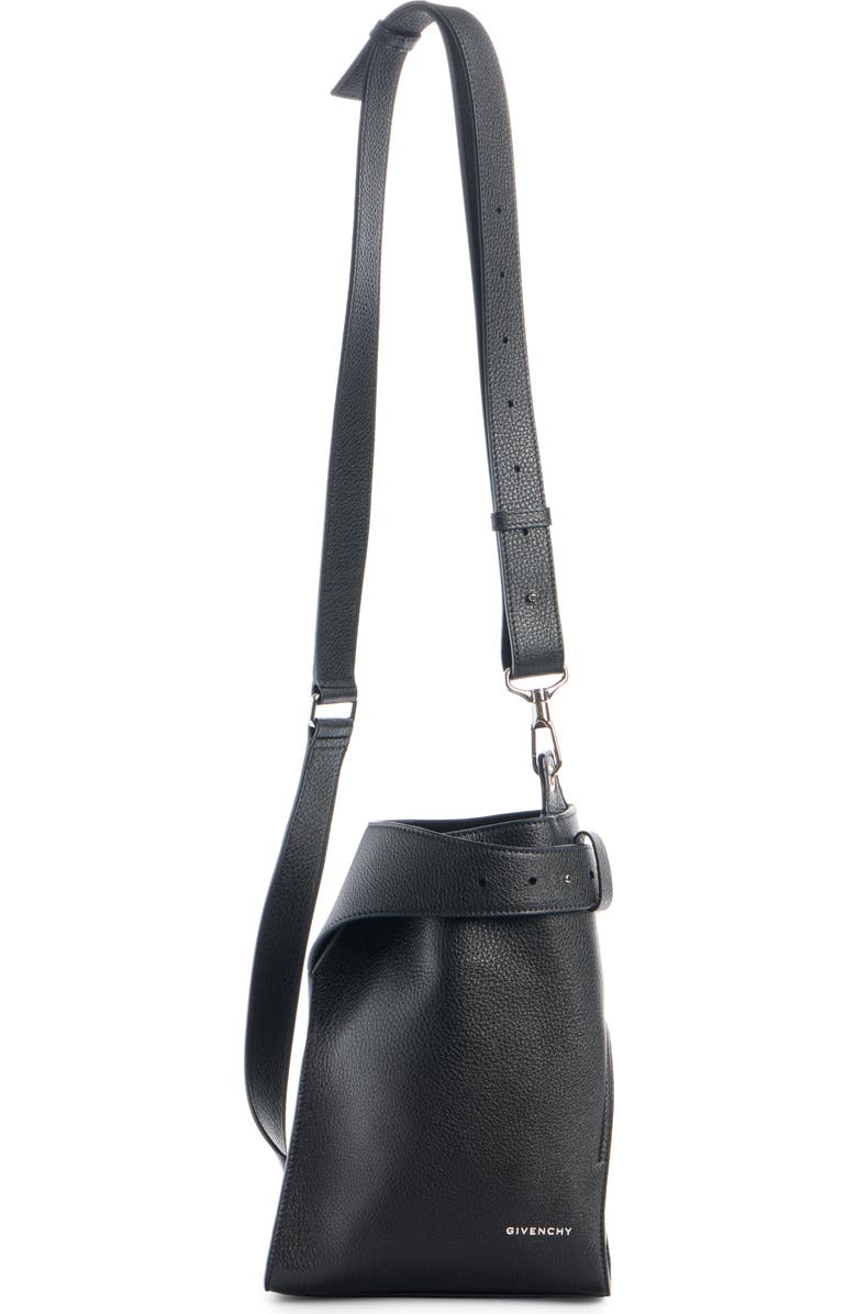 Givenchy Small Belted Leather Sling Bag, Alternate, color, Black