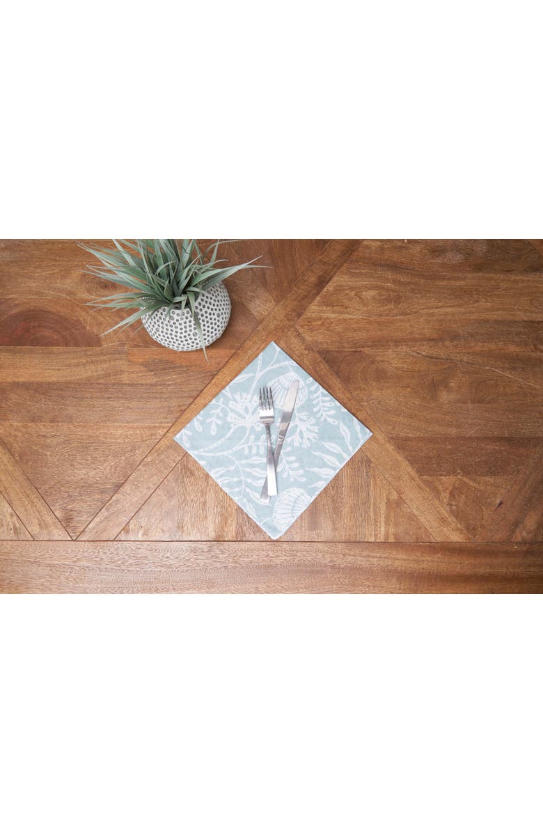 C&F Home Seafoam Reef Cotton Napkins, Set of 6 - Nautical Coral & Seaweed, Alternate, color,