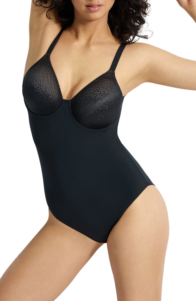 Wacoal Back Appeal<sup>™</sup> Underwire Shaping Bodysuit, Main, color, Black