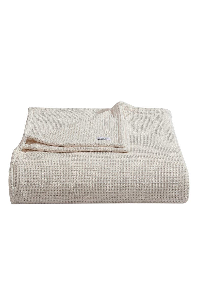 Calvin Klein Home Honeycomb Cotton Blanket, Main, color, 
