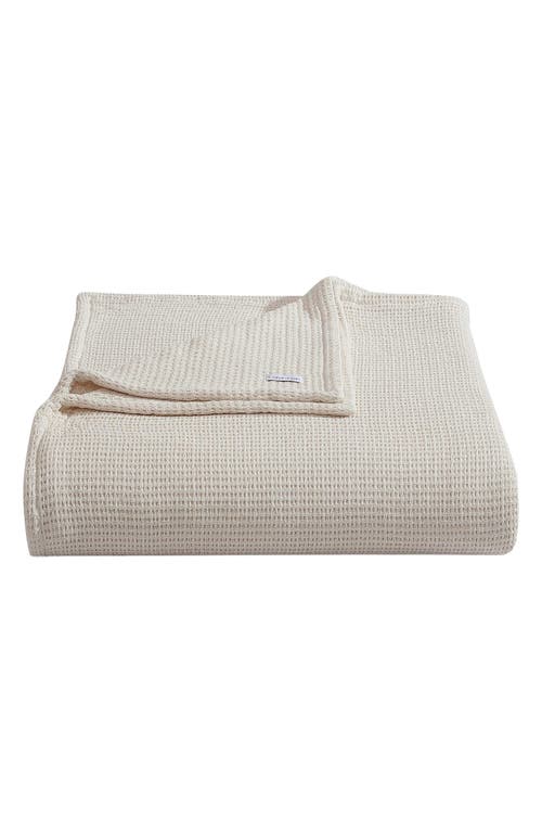 Calvin Klein Home Honeycomb Cotton Blanket In Open Light Beige