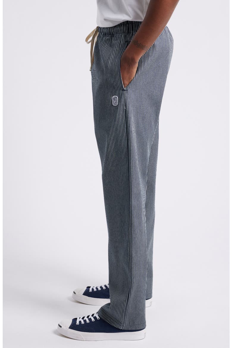 Railroad Stripe Drawstring Slacker Pants, Alternate, color, DENIM