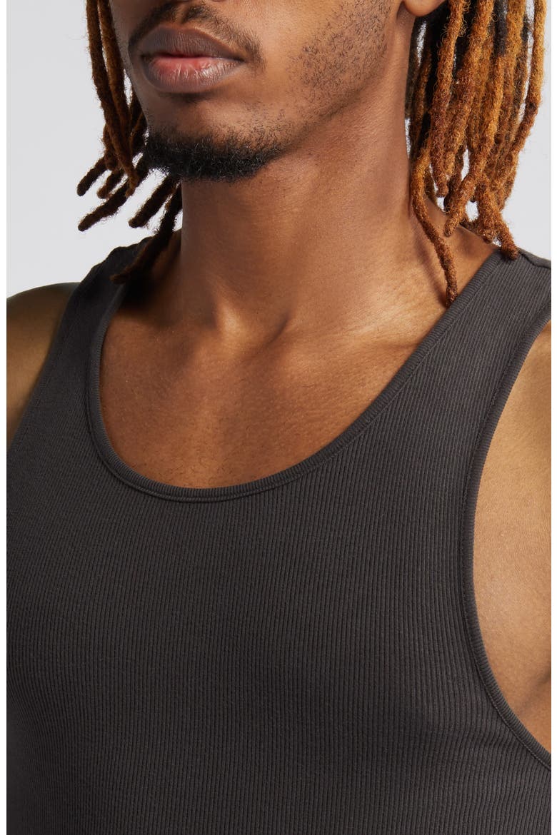 Malibu Cotton Rib Tank, Alternate, color, BLACK