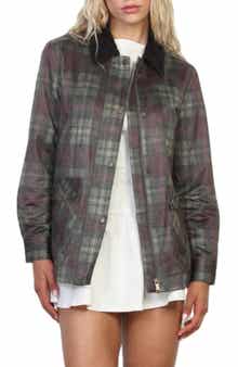 Waxed Coated Plaid Barn Jacket