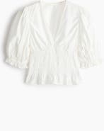 H&M Smocked-waist Blouse