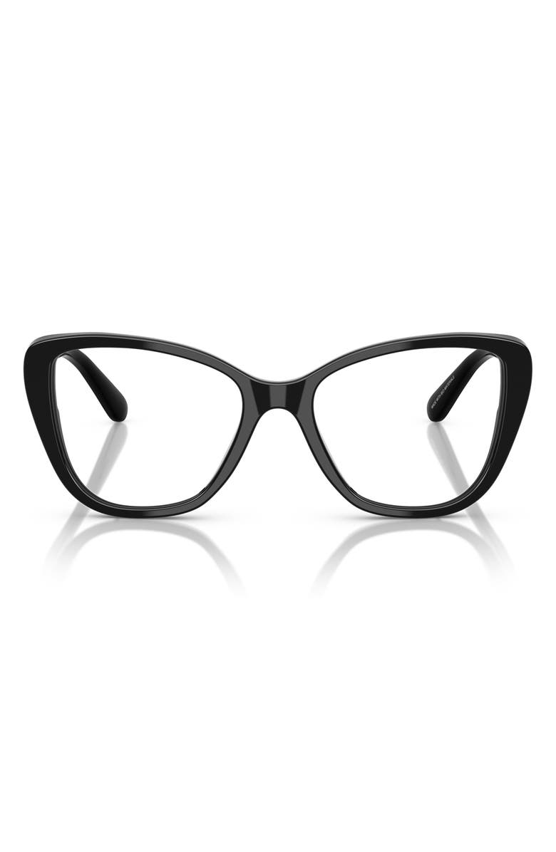 COACH 51mm Cat Eye Optical Glasses, Main, color, Black