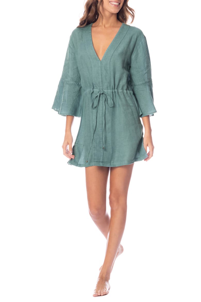 Eucalyptus Green Joy Cover-Up Dress, Alternate, color, GREEN